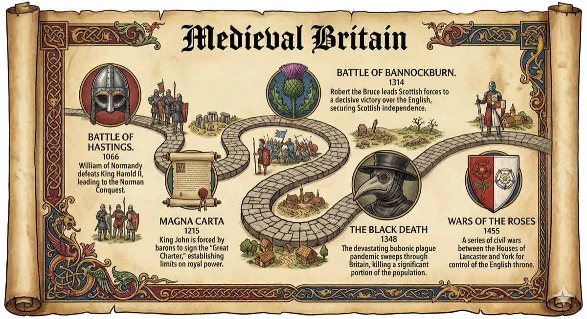 Medieval Britain — from the Battle of Hastings to the Wars of the Roses
