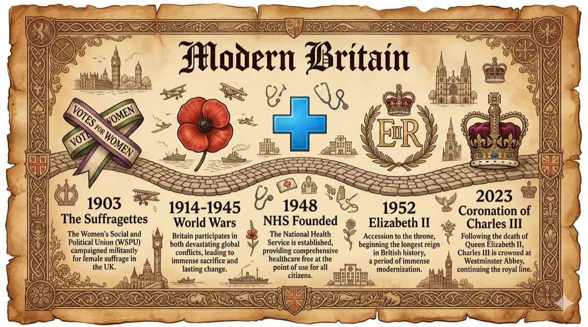 Modern Britain — from the Suffragettes to the coronation of Charles III