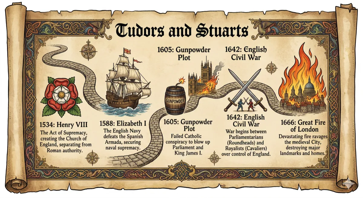 Tudors and Stuarts — from Henry VIII to the Great Fire of London